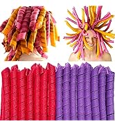 50 Pcs Heatless Spiral Hair Curlers 22inch Magic No Heat Hair Curls For Long Hair 6Pcs Styling Ho...