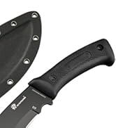 HX Outdoors 14 Inch Bush Machete Kukri Knife, Premium D2 Steel Full Tang Gardening Machete Knife ...