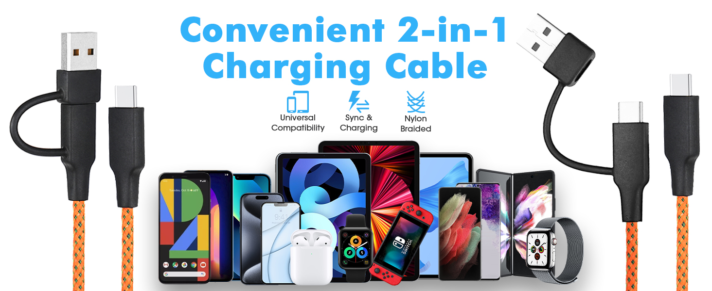 Convenient 2-in-1 Charging Cable