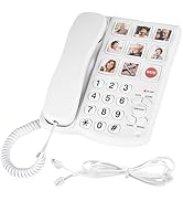 Corded Landline Phone for Seniors, Dementia/Alzheimers Phone for Seniors -Amplified Senior Phone ...