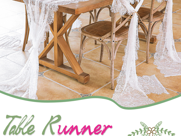 white lace tablerunner