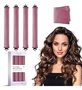 Heatless Curls Overnight Blowout Rods - 4 Pcs Hair Curlers to Sleep In,Jumbo Curling Velvet,Hair ...