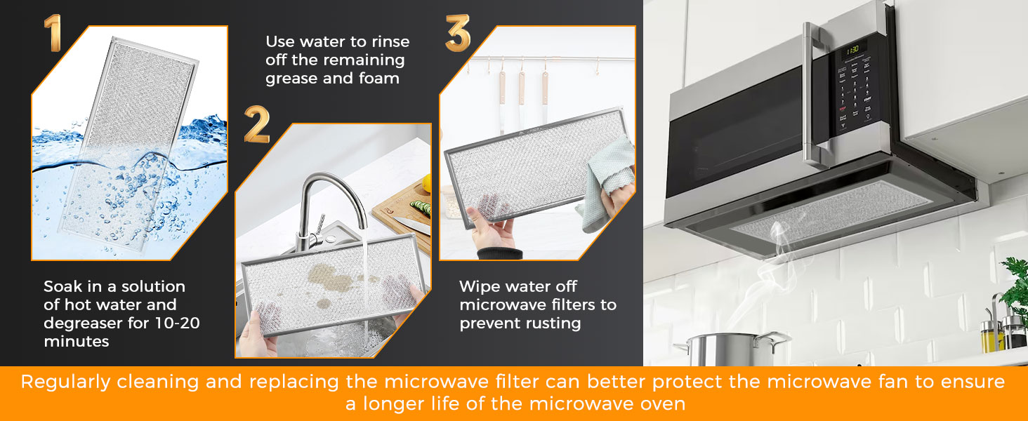 W10208631A Aluminum Allure microwave grease filter