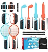 [Switch 2/1 Compatible] Switch Sports Accessories Bundle for Switch 2/1/OLED - CODOGOY Complete F...