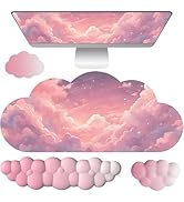 Cloud Mouse Pad Keyboard Wrist Rest for Mouse 4PCS Extended Large Galaxy Space Desk Mat Pad Set M...