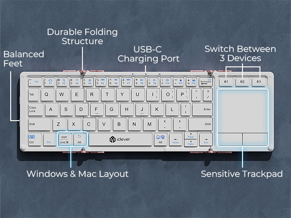 Folding Bluetooth Keyboard