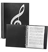 Sheet Music Folder, Letter Size Music Binder, 80 Pages Capacity, Writable Choir Folder, Fit 8.5 x...