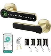 Leydebong Smart Door Lock with Fingerprint, IC Card and Keypad - 5-in-1 Keyless Entry Electronic ...