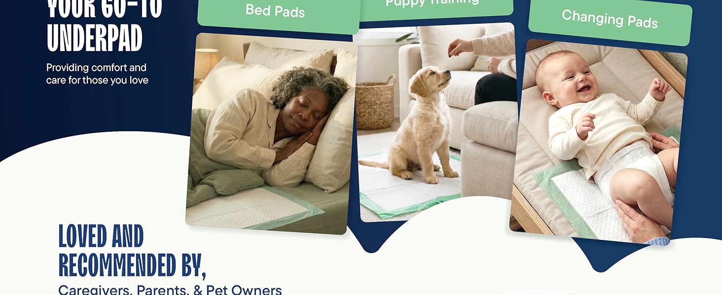 Incontinence pads for adults and seniors