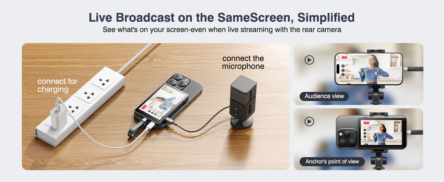 phone vlog selfie monitor screen