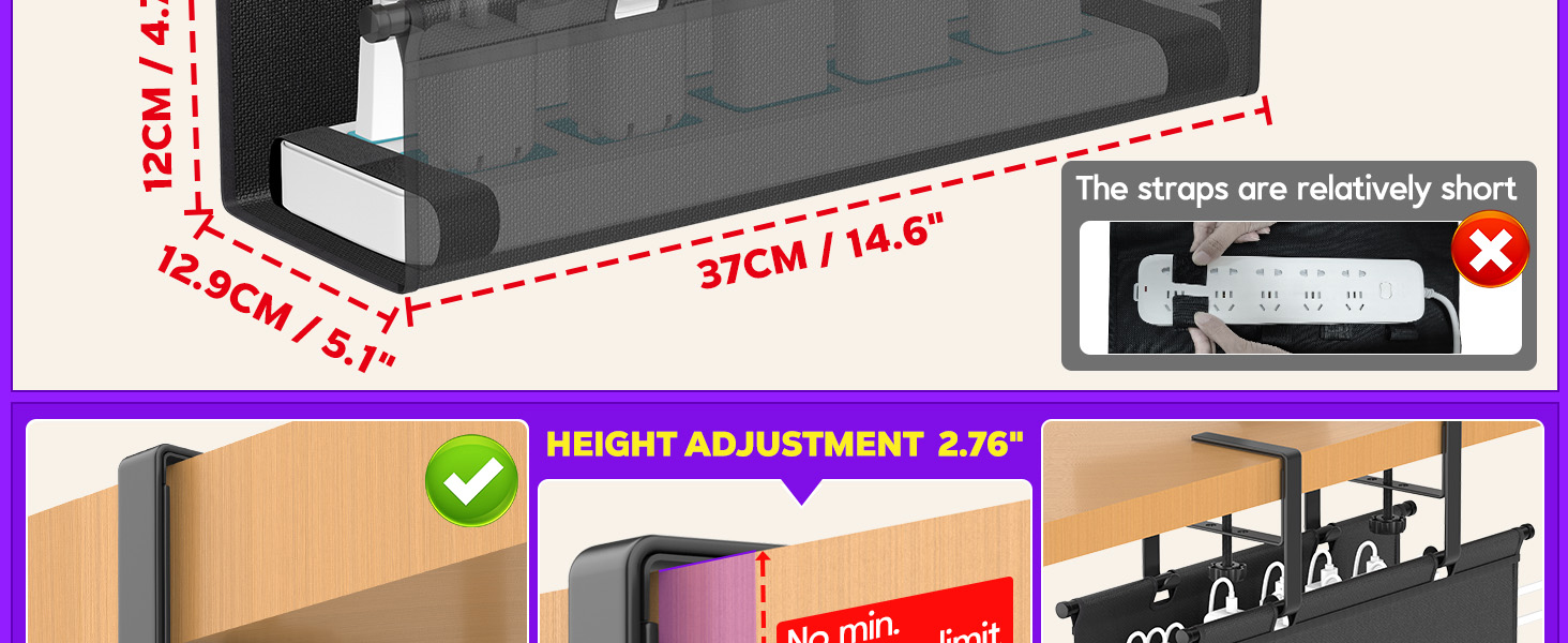 under desk cable tray
