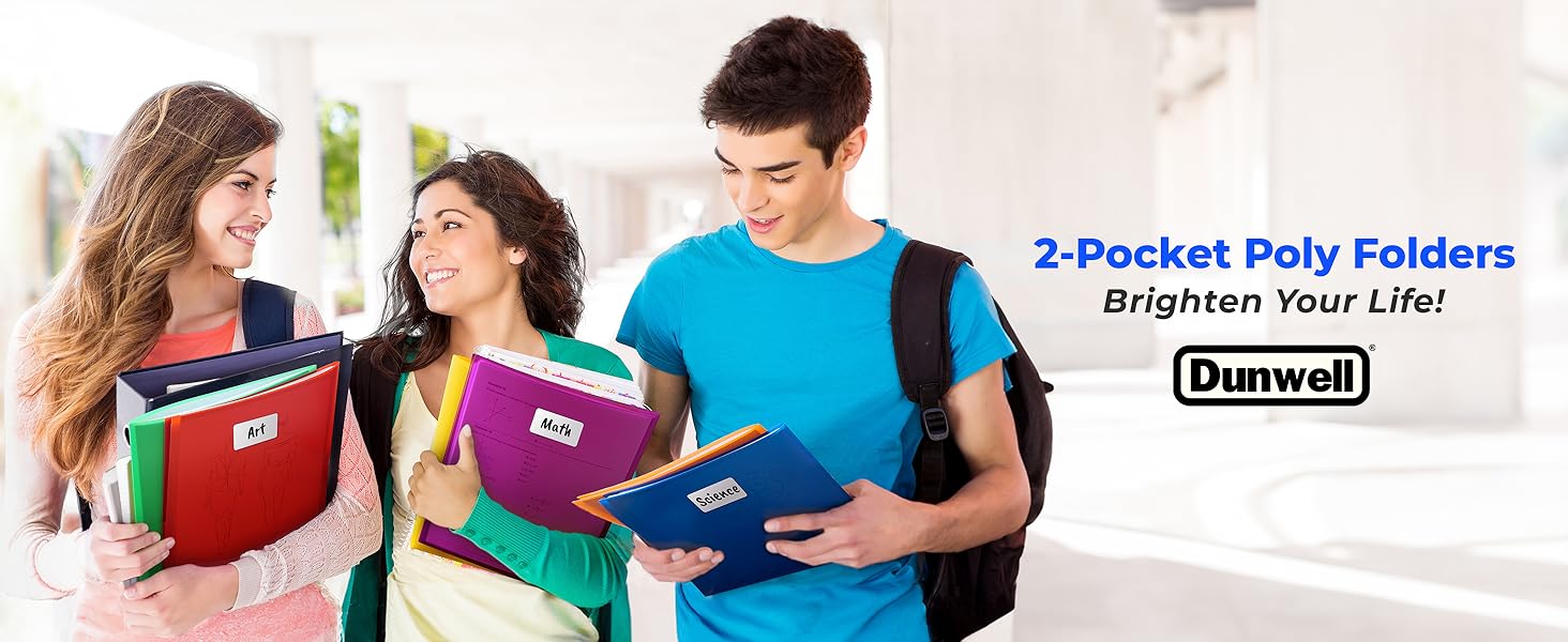 Dunwell 2-Pocket Poly Folder Vibrant - Brighten Your Life!