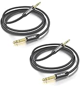 Smithok 2pack 1/8 to 1/4 Stereo Audio Cable,6.35mm 1/4" Male to 3.5mm 1/8" Male TRS Bidirectional...