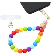 BEEFLYING Silicone Beaded Phone Wrist Strap, Cellphone Lanyard with Tether Tab, Elastic Hands-Fre...