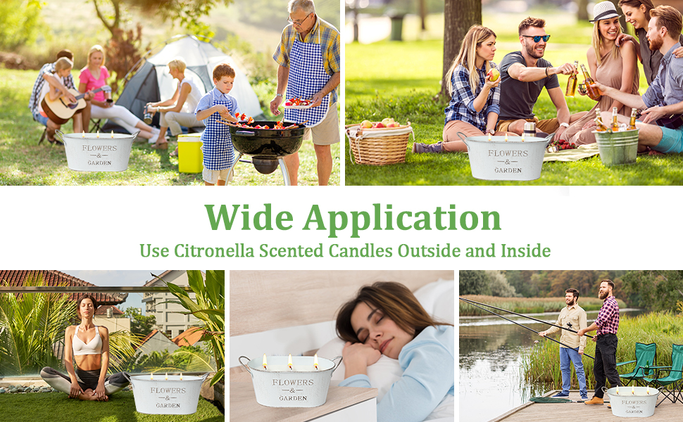 large citronella candles outdoor