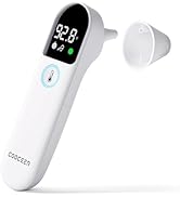 COOCEER Digital Thermometer for Adults and Kids: Accurate Ear and Forehead Temperature Readings -...