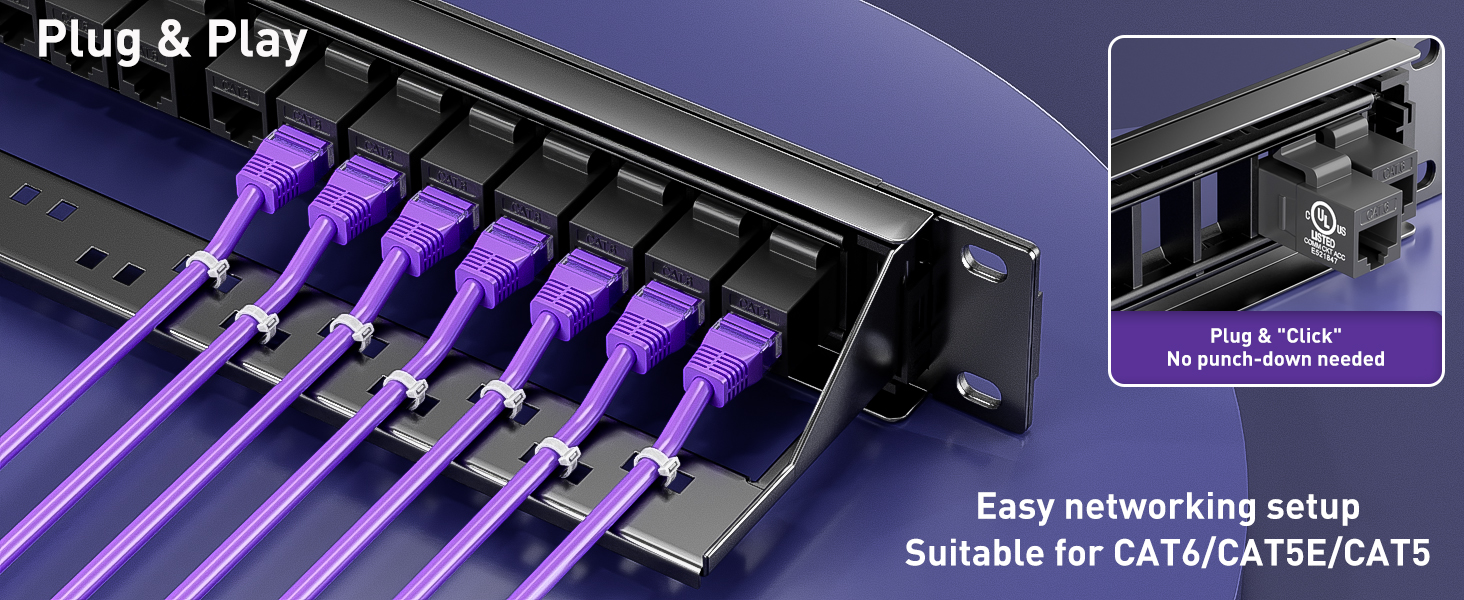 plug and play easy networking setup for cat6/cat5e/cat5