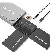 SUIDEK USB 3.0 to IDE and SATA Adapter, Type-C 5Gbps External Hard Drive Reader Converter for 2.5...