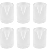 Mcredy 6 Pcs Ice Cream Holder 1.18"x1.57" Acrylic Ice Cream Cone Stand Lightweight Waffle Popcorn...