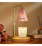 Pink Candle Warmer Lamp with Timer Dimmable,Birthday Gifts for Women,Adjustable Height Wax Melt W...