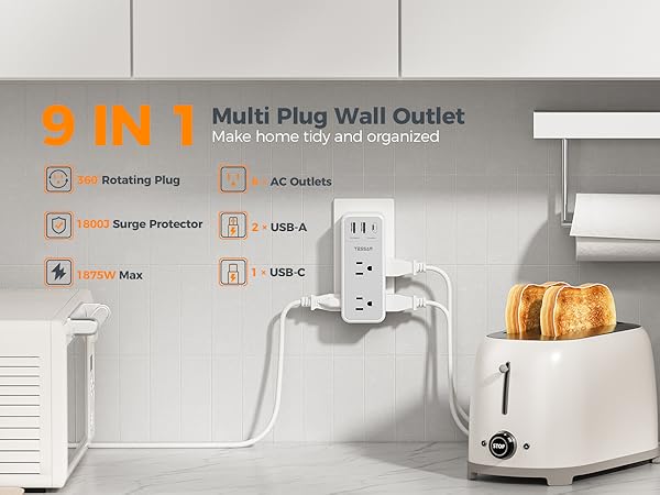 multi plug wall outlet