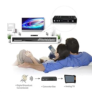 digital to analog digital broadcast transmission converter box analog tv