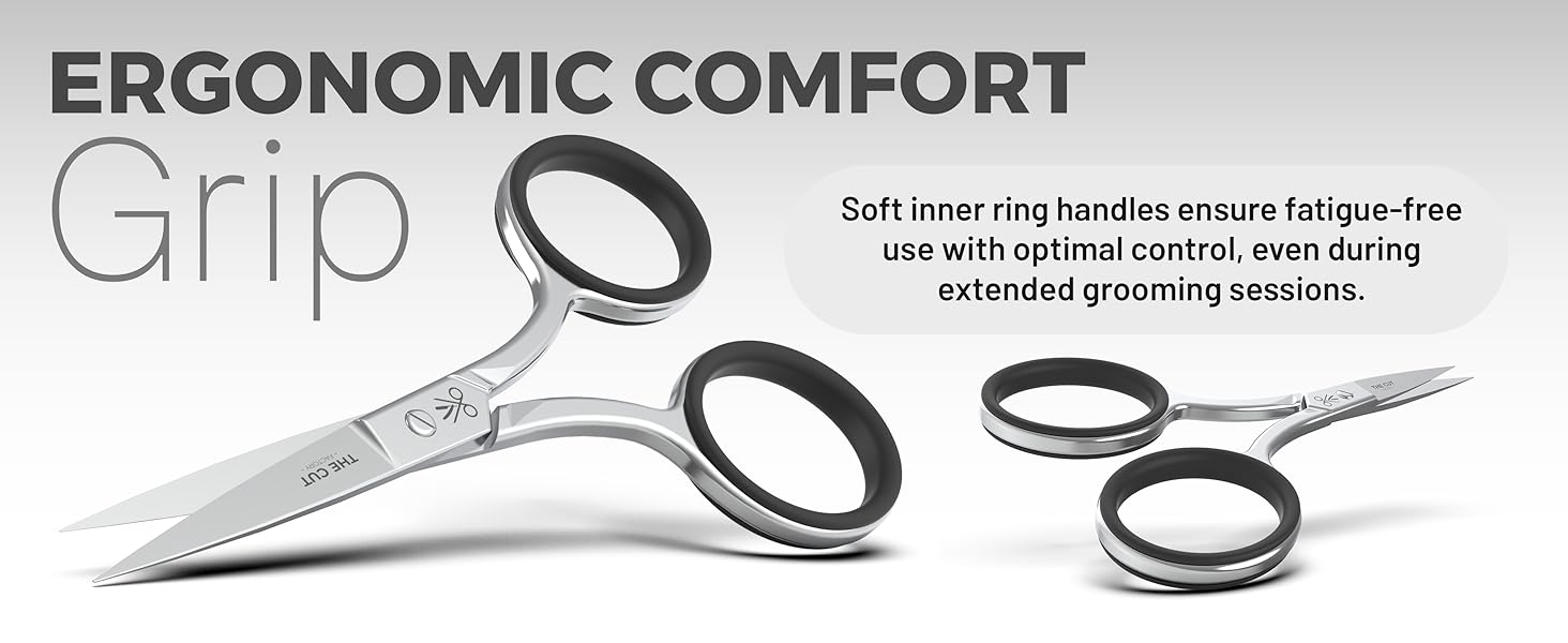Eyebrow &amp; Mustache Scissors for Men &amp; Women – Precision Grooming Tool, Stainless Steel