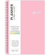 Planner 2026-2027- 2026-2027 planner weekly and monthly, Jul. 2026 - Jun. 2027, 6.25" x 8.3", Fle...