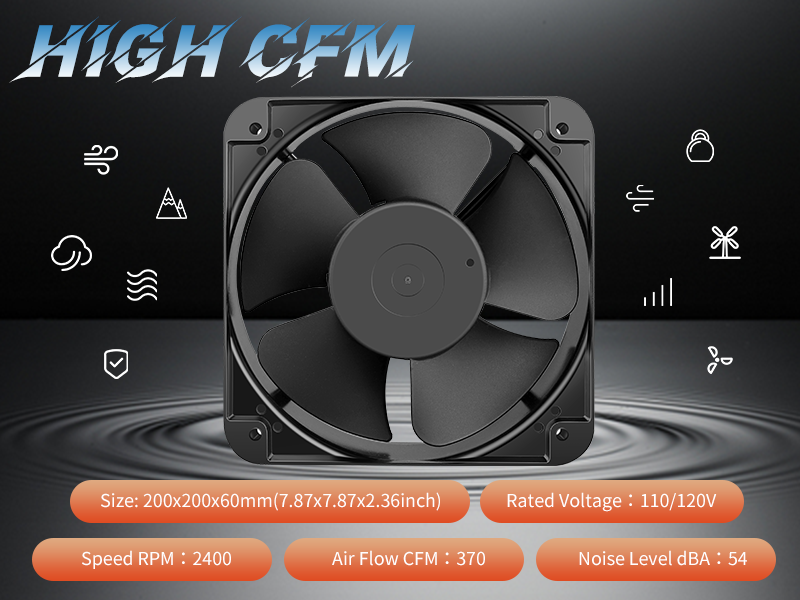 high speed axial muffin fan computer pc case router playstation ps5