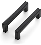 Ravinte 30 Pack 4 Inch Kitchen Square Cabinet Handles Matte Black Pulls Black Drawer Pulls Kitche...