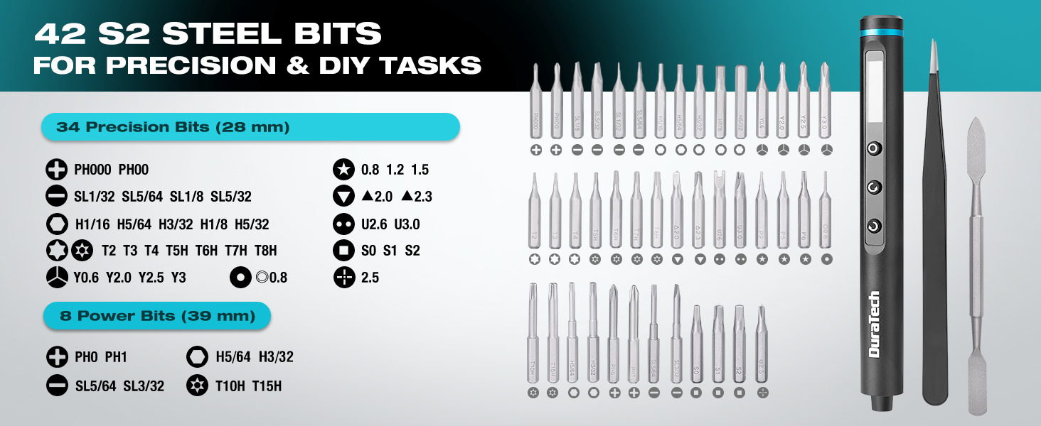 42 S2 STEEL BITS FOR PRECISION &amp;amp; DIY TASKS