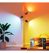 Govee Tree Floor Lamp Compatible with Matter, 3 Rotatable Lights with LuminBlend Technology, Stan...
