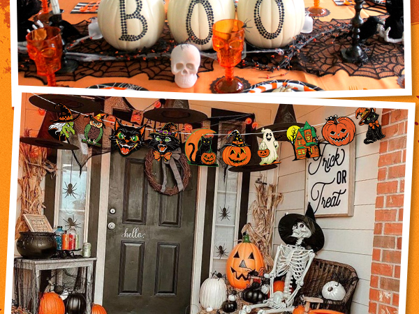 retro halloween decor