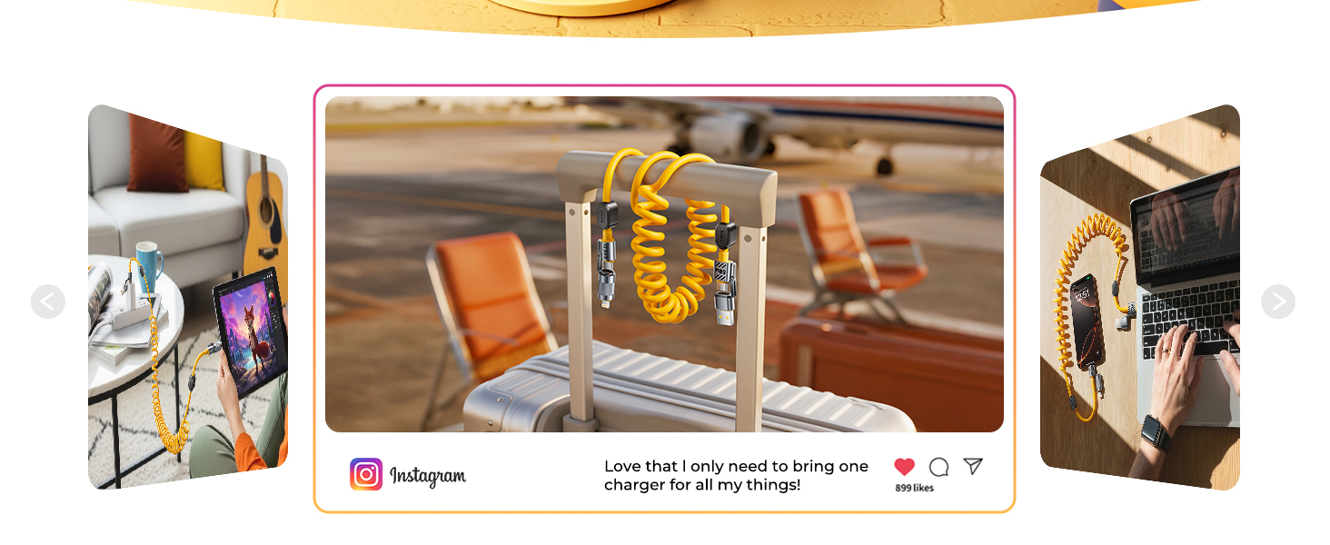 jixivor 4 in 1 usb c cable 140W compatiblle with Lightning cable multi cords