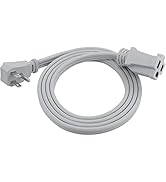 Clear Power 6 ft 14/3 Gray Air Conditioner/Major Appliance Indoor Extension Cord, Grounded Flat P...
