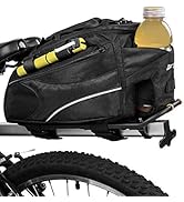 BV Bike Bag Bicycle Panniers with Adjustable Hooks, Carrying Handle, 3M Reflective Trim and Large...