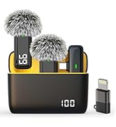 TXTUNE Lapel Microphone Wireless for Android Phone - Dual Lavalier Microphone USB C for iPhone 15...