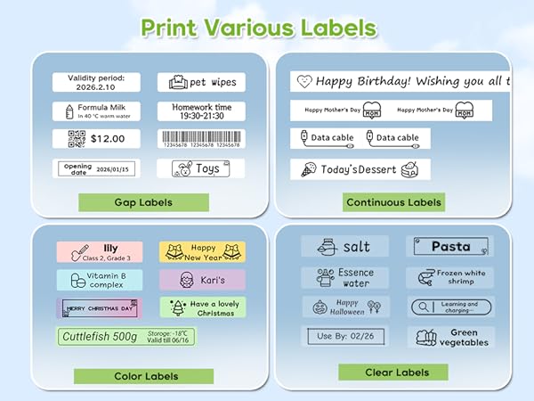 Support Pre-Cut &amp; Continuous Label