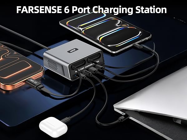 6-In-1 GaN Fast Charging Station