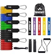Whatafit Resistance Bands Set, Exercise Bands with Door Anchor, Handles, Carry Bag, Legs Ankle St...