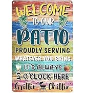 Metal Tin Signs Gift for Home Porch Bar Front Yard Wall Decor Back yard Tiki Bar Hot Tub Poster 8...