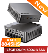 Glorlin Mini PC 8845HS CPU 16GB DDR4 RAM 500GB SSD
