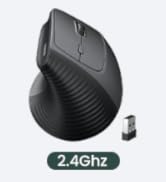 UGREEN 2.4G Mouse Wireless Vertical Ergonomic Mouse, Adjustable DPI Office Cordless 6 Buttons, Co...