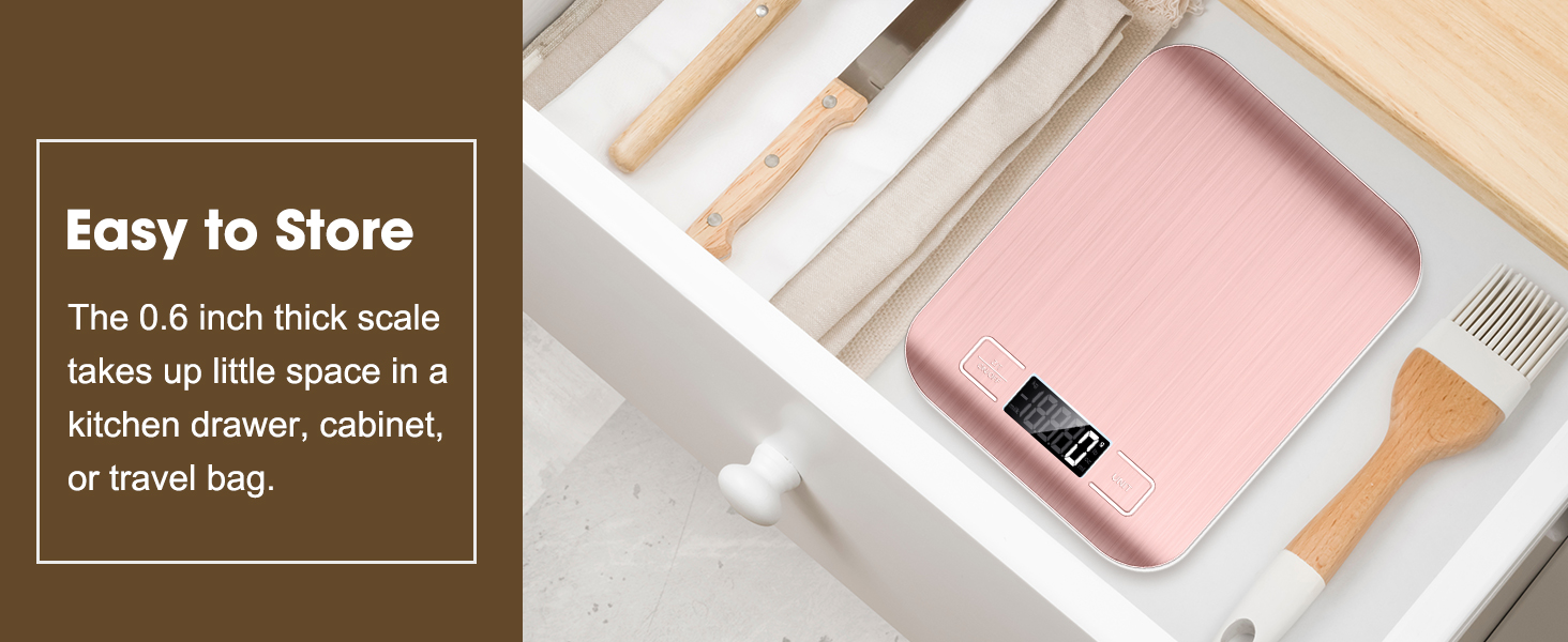 pink kitchen scale