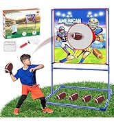 VATOS Football Toss Target Games with 4 Inflatable Footballs - Indoor Outdoor Backyard Throwing S...