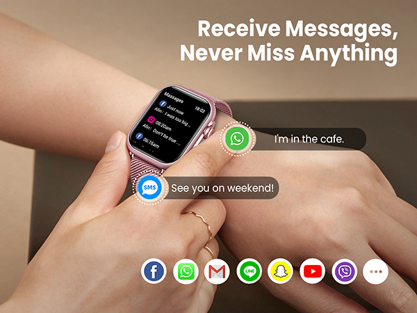 Android iPhone Smart Watch for Messages and App Notifications