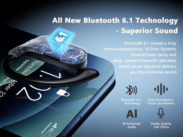noise cancelling earbuds bluetooth 6.1