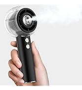Misting Portable Handheld Fan, Powerful Turbo Motor, 6000mAh Rechargeable Battery, Personal Mini ...