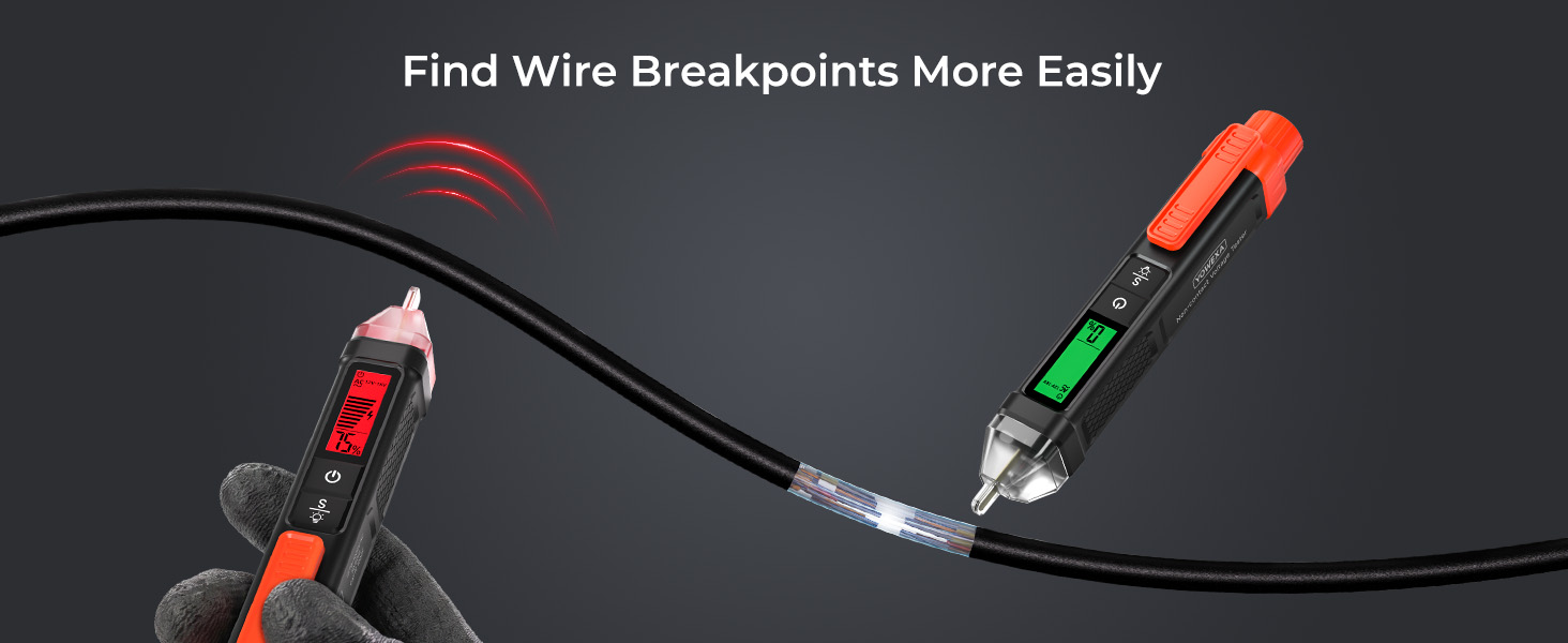 YOWEXA CC3230 non-contact voltage tester for AC wire breakpoint finding.