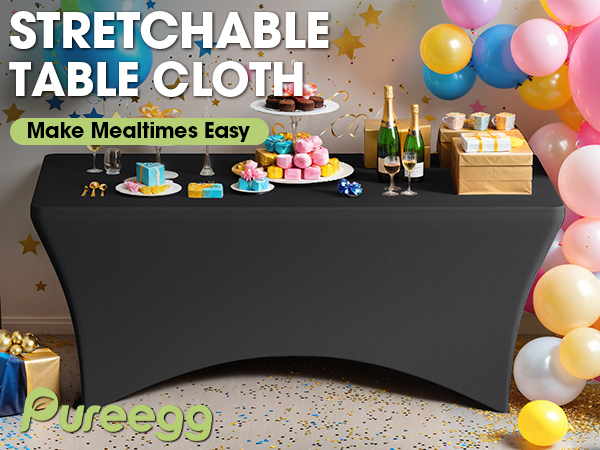 spandex tablecloth 6ft